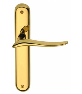 Poignée de porte MARISA laiton massif poli verni 195 mm tb