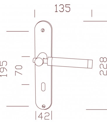 Ensemble/Plaque PIPE LINE Inox Mat Conda 195