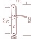 Ensemble/Plaque CLUSES Aluminium Anodisé Argent Serrure 195