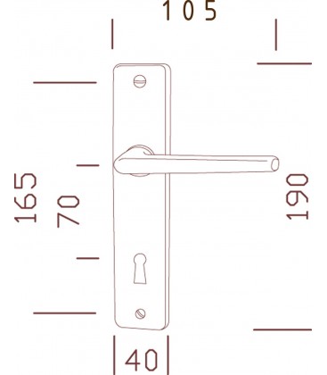 Ensemble/Plaque GETS Aluminium Argent Cylindre 165 mm