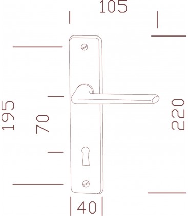 Ensemble/Plaque SAMOENS Aluminium Argent Sans Trou 195