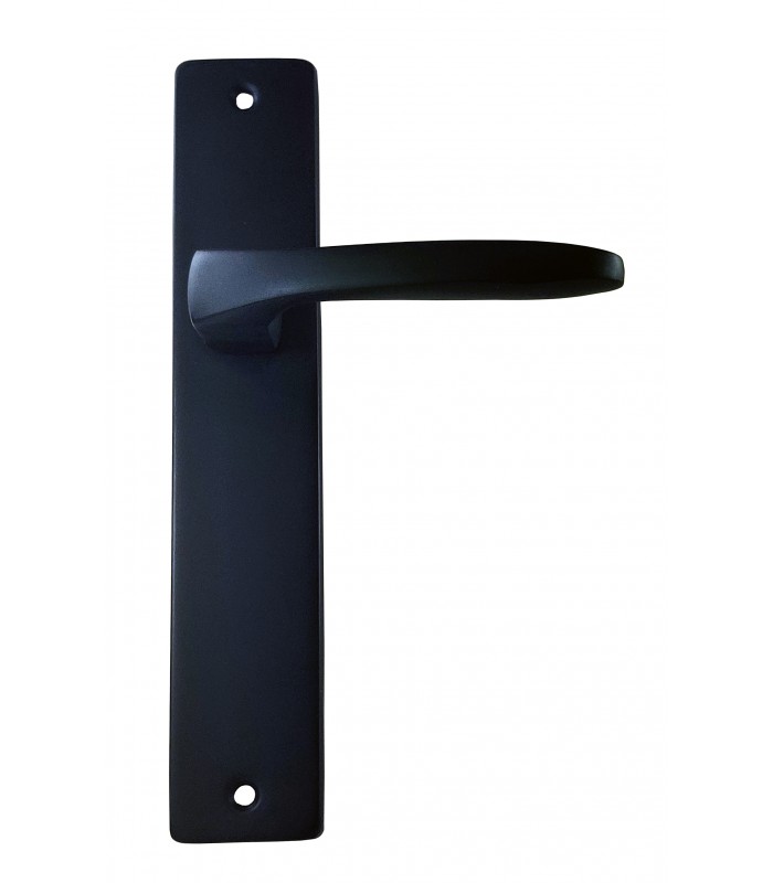 Poignée de porte 2Pcs Noir Alliage d'aluminium Poignée de porte