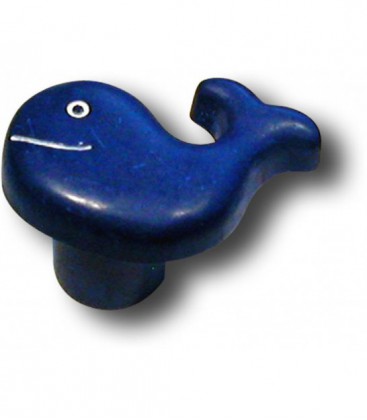 Bouton de meuble BALEINE BLEU